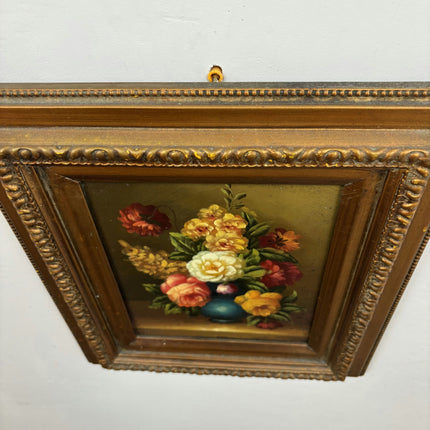 Vintage Floral Still Life Oil Painting "Flower Vase" Expressive Small Artwork Holland Art Shop