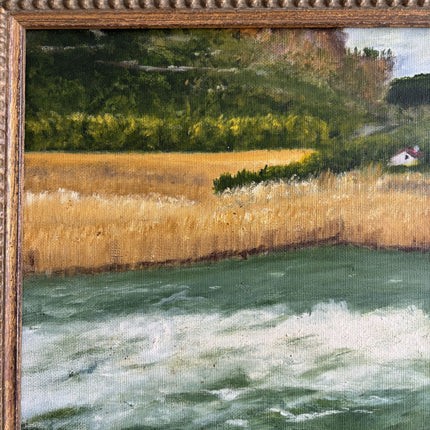 Refined Landscape Oil Painting "Gold Frame" Handcrafted Art Holland Art Shop