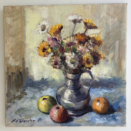 Classic Floral Still Life Oil Painting "Flower Vase" Authentic Small Artwork Holland Art Shop
