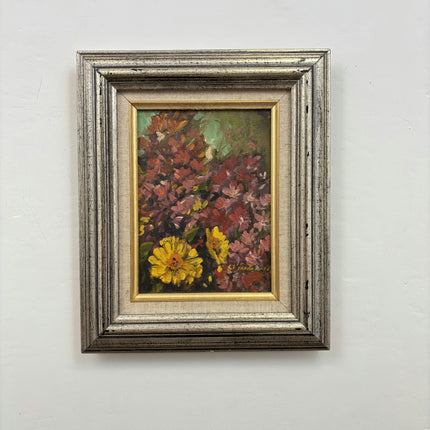 Expressive Floral Still Life Oil Painting "Yellow Flower" Original Small Art Holland Art Shop