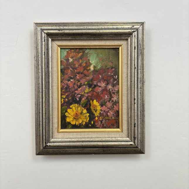 Expressive Floral Still Life Oil Painting "Yellow Flower" Original Small Art Holland Art Shop