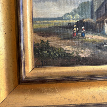 Rustic Landscape Oil Painting "Thatched Cottage" Timeless Art Holland Art Shop