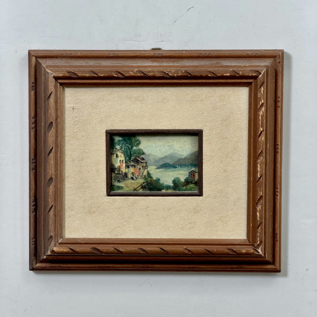 Expressive Landscape Oil Painting "Wooden Frame" Timeless Small Art Holland Art Shop