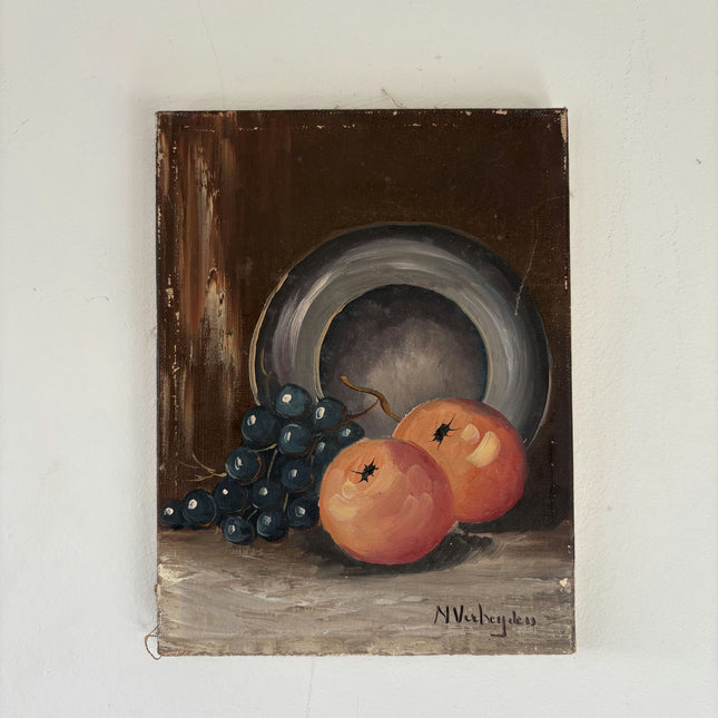Vintage Still Life Oil Painting "Two Oranges" Timeless Small Art Holland Art Shop