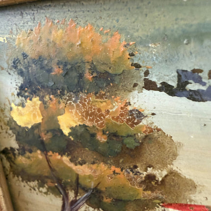 Expressive Landscape Oil Painting "Gilded Frame" Rustic Small Art Holland Art Shop
