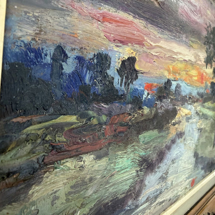 Traditional Landscape Oil Painting "Gilded Frame" Original Art Holland Art Shop