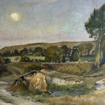 1945 Landscape Oil Painting "Rolling Hills" Art Holland Art Shop