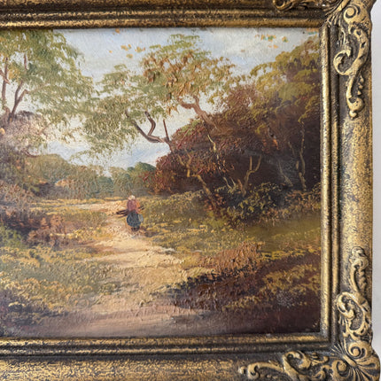 Timeless Landscape Oil Painting "Ornate Frame" Detailed Small Art Holland Art Shop