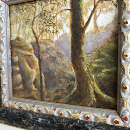 Traditional Landscape Acrylic Paint "Painted Frame" Authentic Small Artwork Holland Art Shop