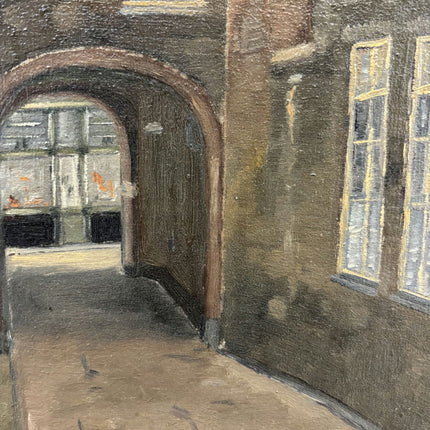 Original Cityscape Oil Painting "Arched Gateway" Expressive Art Holland Art Shop