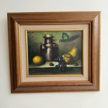 Rustic Still Life Oil Painting "Brown Pitcher" Refined Artwork Holland Art Shop
