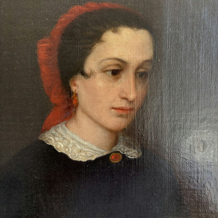 19th Century Antique Portrait Oil Painting "Framed Portrait" Art Holland Art Shop