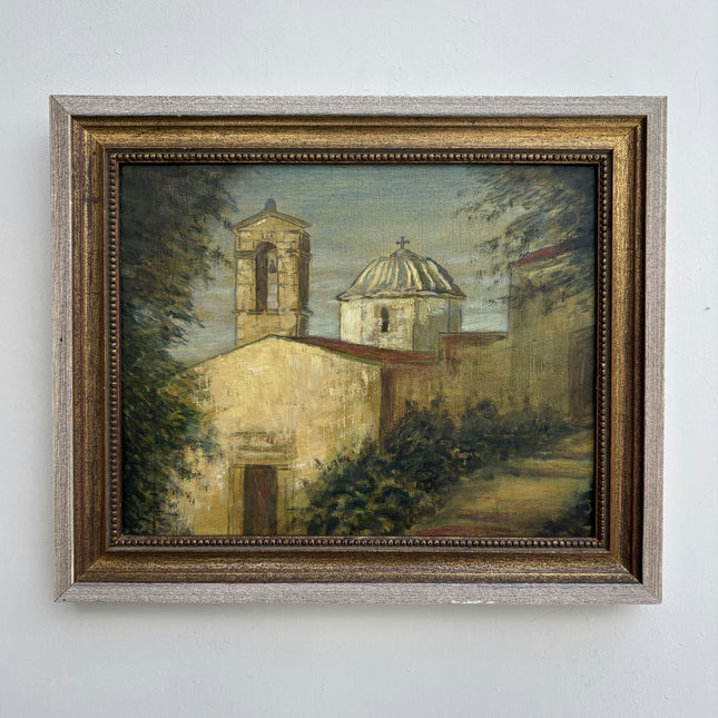Original Cityscape Oil Painting "Church Dome" Expressive Small Artwork Holland Art Shop