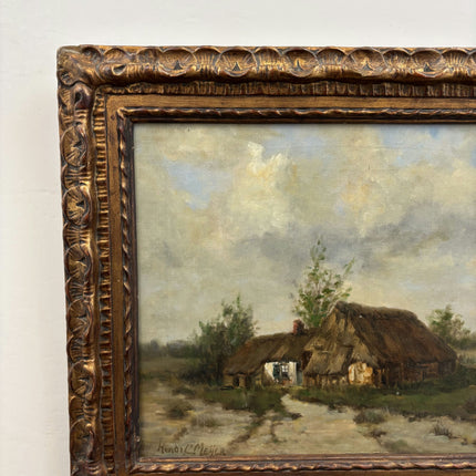 Authentic Landscape Oil Painting "Thatched Cottage" Timeless Artwork Holland Art Shop