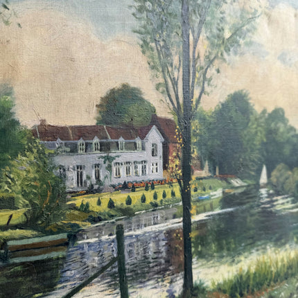 Timeless Scenery Oil Painting "White House" Vintage Artwork Holland Art Shop