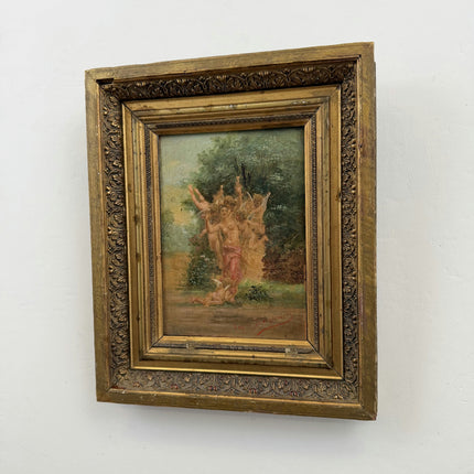 after Bouguereau 19th Century Antique Figurative Oil Painting "Dancing" Art Holland Art Shop