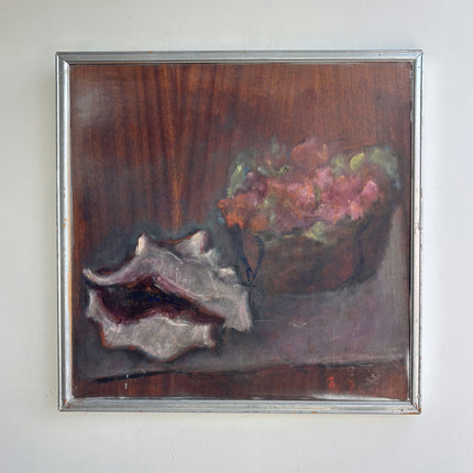 Handcrafted Flowery Still Life Oil Painting "Sea Shell" Original Art Holland Art Shop