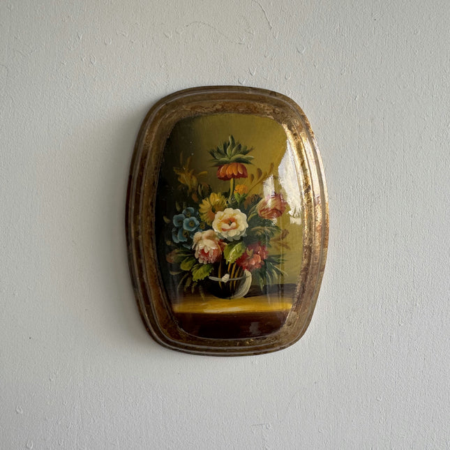 Refined Floral Still Life Oil Painting "Floral Tray" Timeless Small Artwork Holland Art Shop