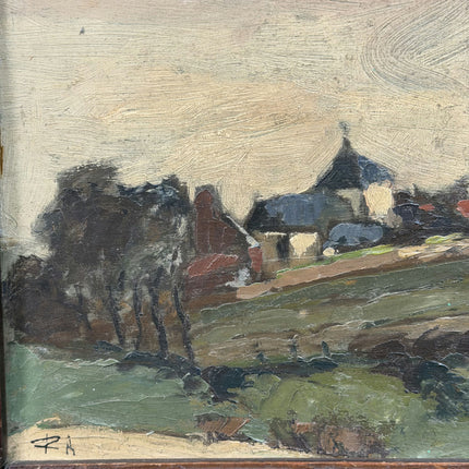 19th Century Antique Landscape Oil Painting "Framed Painting" Small Artwork Holland Art Shop