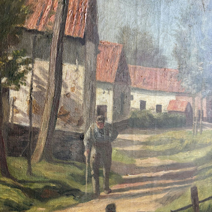 Detailed Landscape Oil Painting "Village Path" Elegant Art Holland Art Shop