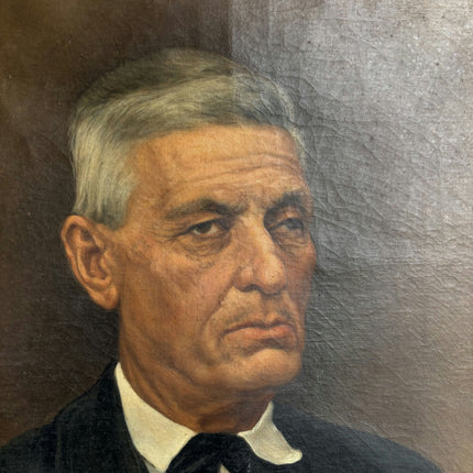 19th Century Antique Portrait Oil Painting "Stoic Man" Art Holland Art Shop