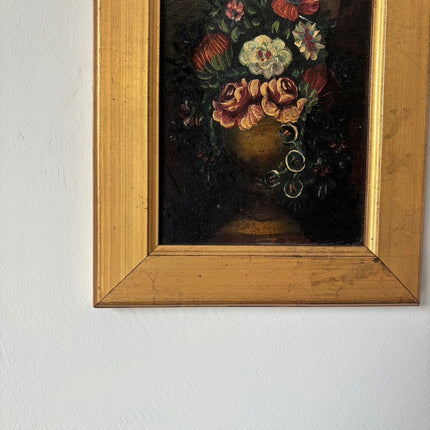 Authentic Oil Painting Flowery Still Life "Flower Vase" Marvelous Small Artwork Holland Art Shop