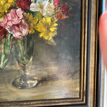 Timeless Floral Still Life Oil Painting "Flower Vase" Rustic Art Holland Art Shop