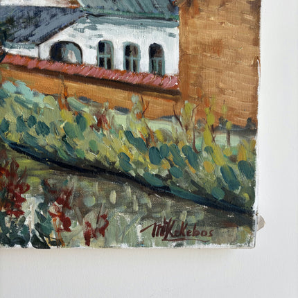 Vintage Landscape Oil Painting "Green Trees" Handcrafted Art Holland Art Shop