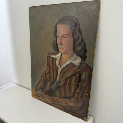 Authentic Portrait Oil Painting "Seated Woman" Refined Art Holland Art Shop