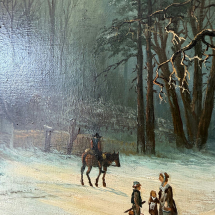 Intriguing Oil Painting Winter Landscape "Snowy Pathway" Traditional Large Art Holland Art Shop