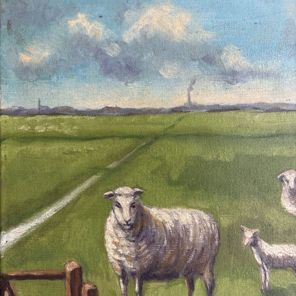 Expressive Animals Oil Painting "Grazing Sheep" Handcrafted Artwork Holland Art Shop