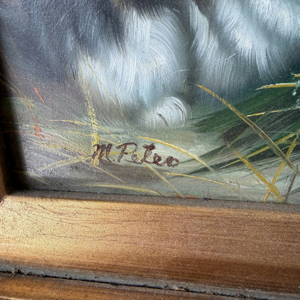 Timeless Animals Oil Painting "Pair Rabbits" Original Small Artwork Holland Art Shop