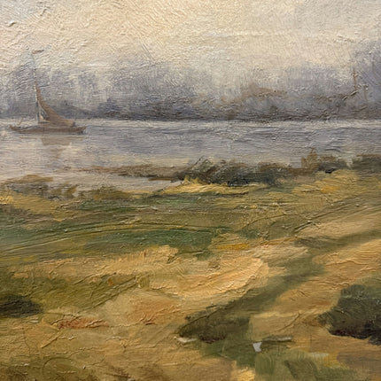 Elegant Landscape Oil Painting "Cloudy Sky" Rustic Large Art Holland Art Shop