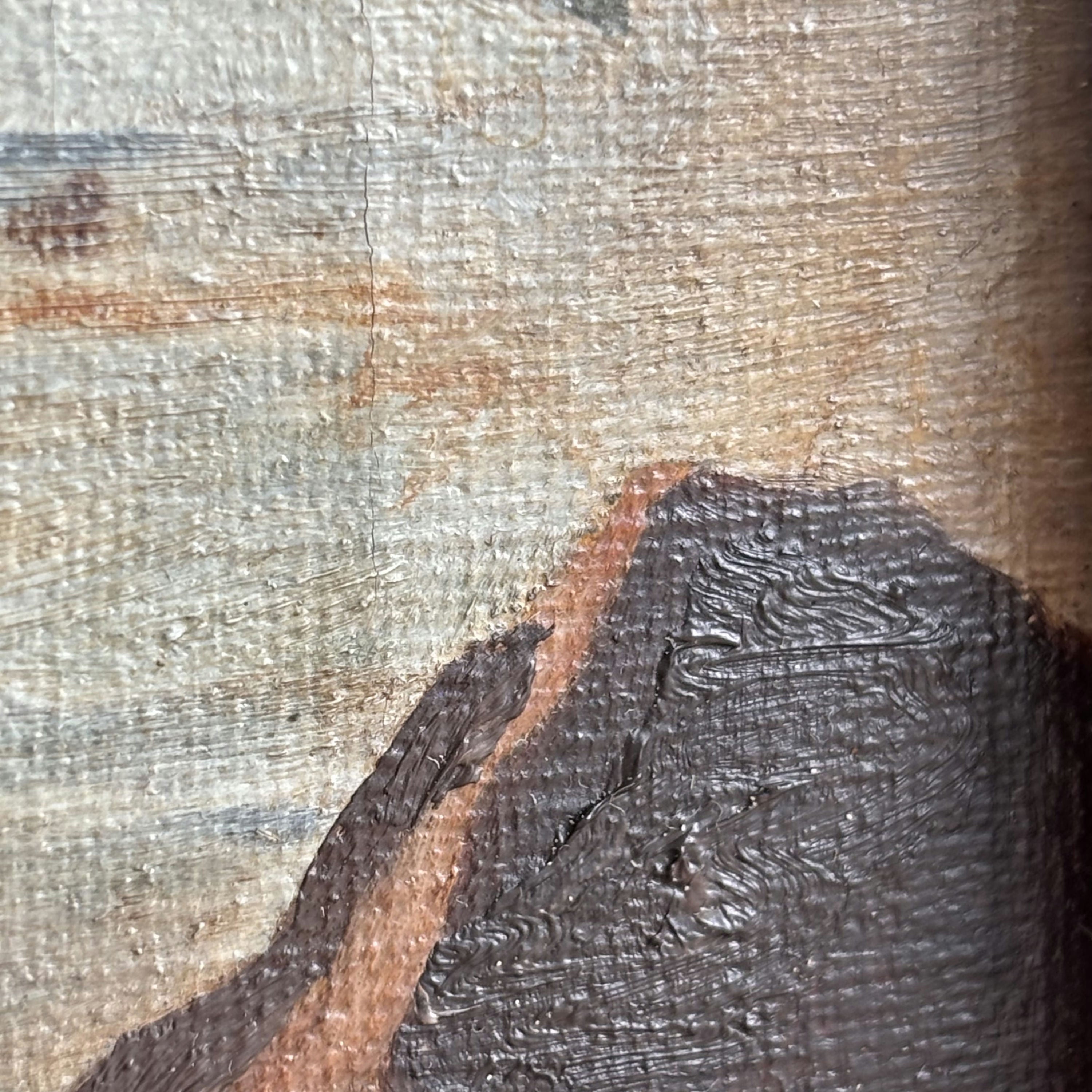 Rustic Landscape Oil Painting 