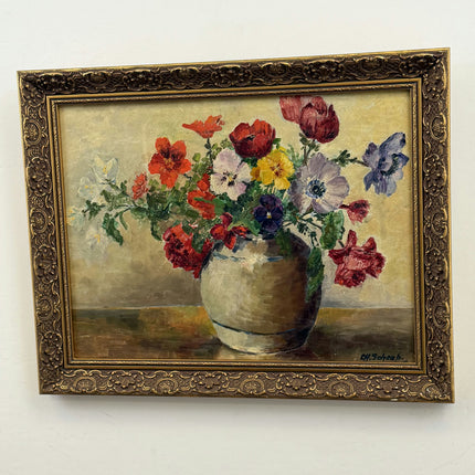Original Floral Still Life Oil Painting "Flower Vase" Refined Art Holland Art Shop