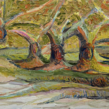 Rustic Landscape Oil Painting "Twisted Trees" Elegant Artwork Holland Art Shop