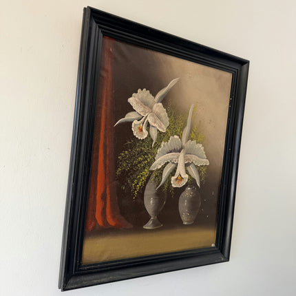 Refined Oil Painting Flowery Still Life "Orchid Arrangement" Medium Artwork Holland Art Shop