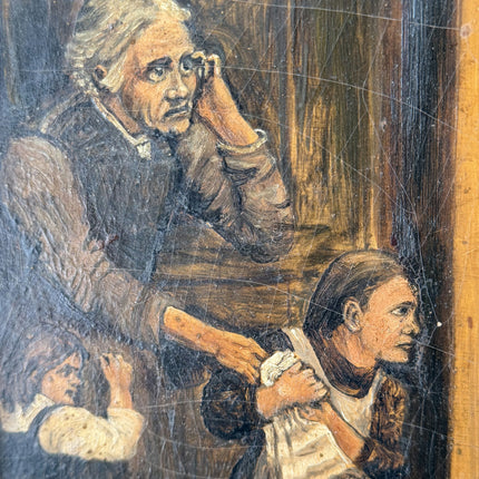 Rustic Figurative Oil Painting "Wooden Frame" Traditional Large Artwork Holland Art Shop