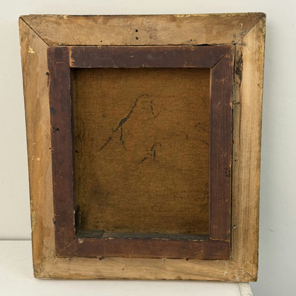 Rustic Landscape Oil Painting "Cracked Bark" Vintage Small Artwork Holland Art Shop