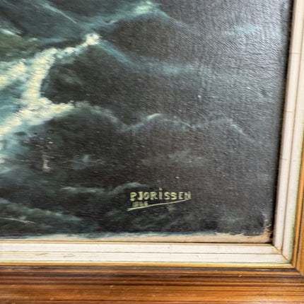 Authentic Seascape Oil Painting "Moonlit Sea" Refined Large Artwork Holland Art Shop