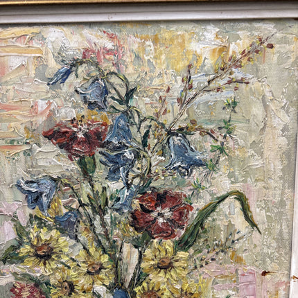 Detailed Flowery Still Life Oil Painting "Vase Flowers" Elegant Small Art Holland Art Shop
