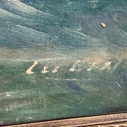 Vintage Seascape Oil Painting "Sailing Ship" Expressive Artwork Holland Art Shop