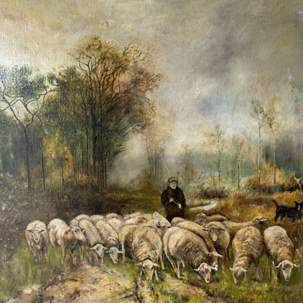 Elegant Animals Oil Painting "Grazing Sheep" Timeless Art Holland Art Shop