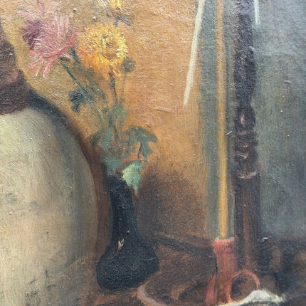 Charles Bakker Rustic Flowery Still Life Oil Painting "Decorative Vase" Art Holland Art Shop