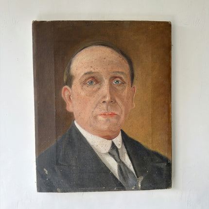 Original Portrait Oil Painting "Seated Gentleman" Authentic Small Artwork Holland Art Shop