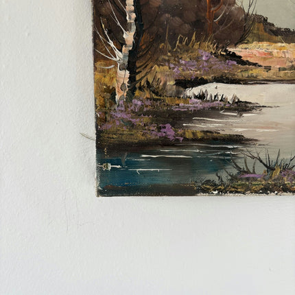 Authentic Landscape Oil Painting "Silver Birch" Refined Small Artwork Holland Art Shop