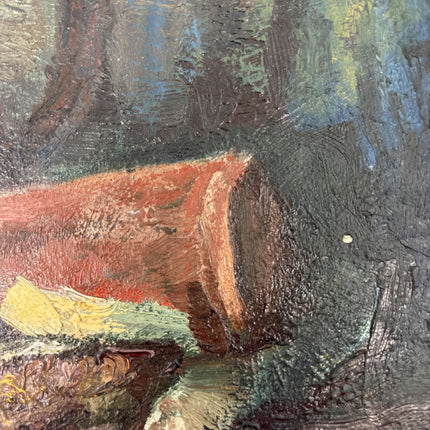 Traditional Still Life Oil Painting "Silver Pitcher" Vintage Small Artwork Holland Art Shop