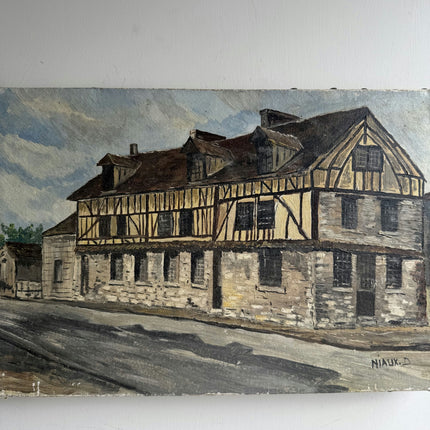 Classic Cityscape Oil Painting "Half-Timbered House" Traditional Artwork Holland Art Shop