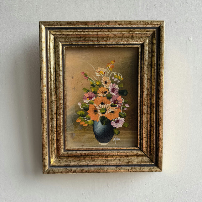 Timeless Floral Still Life Oil Painting "Flower Vase" Elegant Small Artwork Holland Art Shop