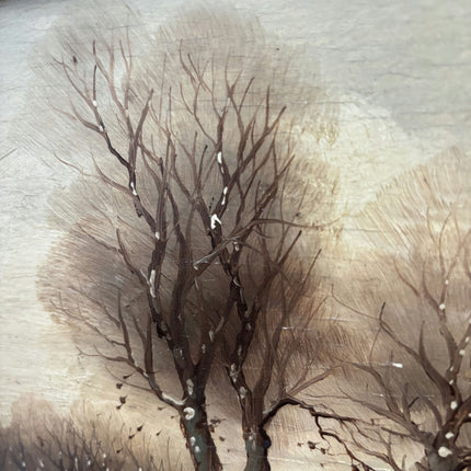 Detailed Landscape Oil Painting "Golden Frame" Traditional Small Art Holland Art Shop